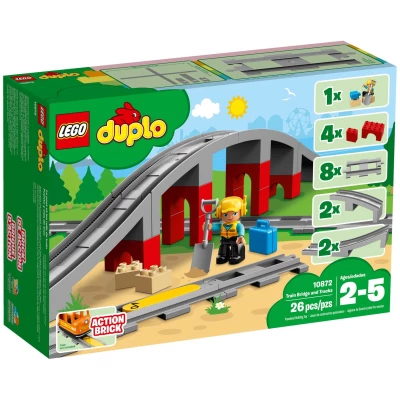 Train Bridge and Tracks 1-3 წელი - LEGO Toys - ლეგოს სათამაშოები