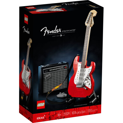 Fender Stratocaster LEGO ხელოვნება - LEGO Toys - ლეგოს სათამაშოები