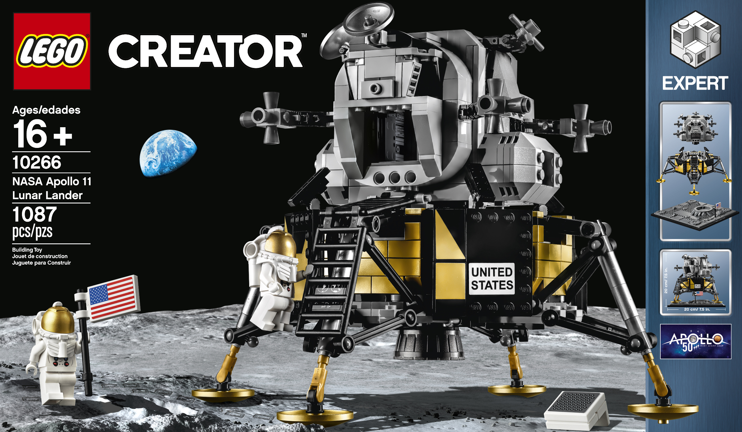 NASA Apollo 11 Lunar Lander 13-17 წელი - LEGO Toys - ლეგოს სათამაშოები