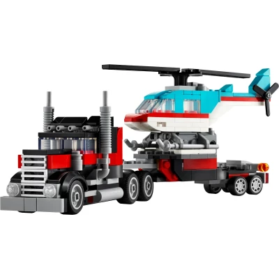 Flatbed Truck with Helicopter 6-8 წელი - LEGO Toys - ლეგოს სათამაშოები