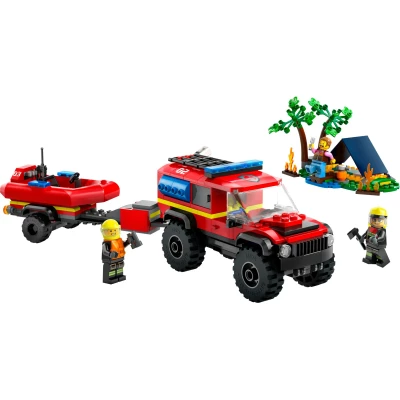 4×4 Fire Truck with Rescue Boat City - LEGO Toys - ლეგოს სათამაშოები