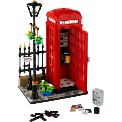 Red London Telephone Box დიდების ლეგო - LEGO Toys - ლეგოს სათამაშოები
